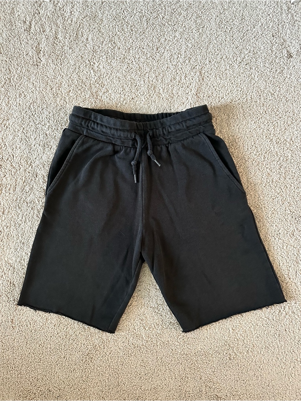 Boys H&M Black Casual Sweat Shorts Size 10 Elastic Waist Drawstring